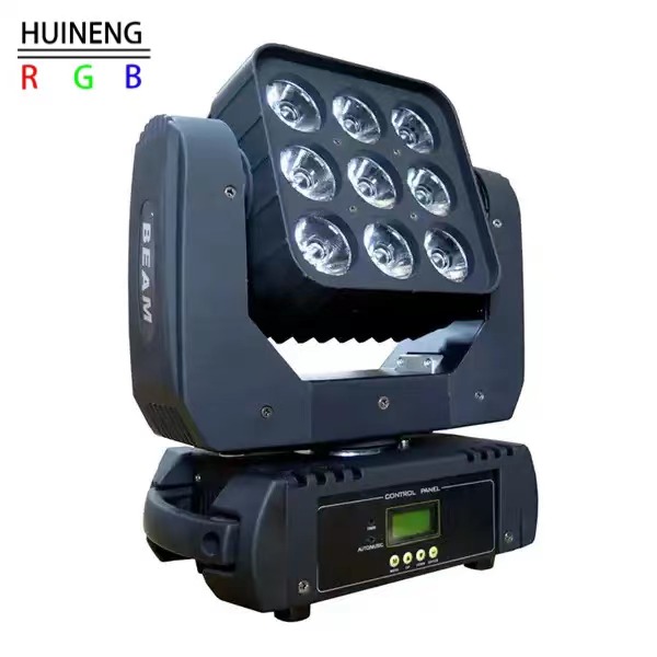 9pcs LED Moving Head Matrix Light