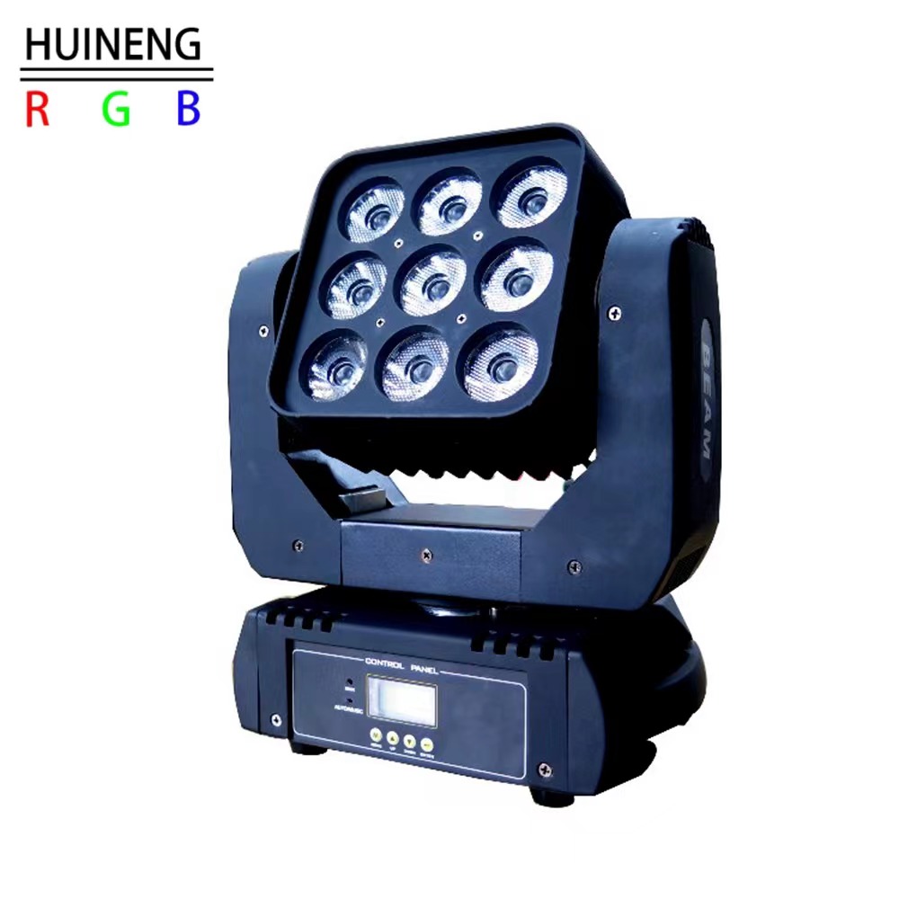 9pcs LED Moving Head Matrix Light